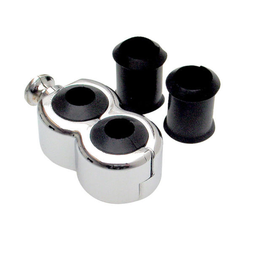 MOTION PRO Dual Cable Holder for 15/64, 9/32, 5/16 & 11/32 - Chrome 08-110050