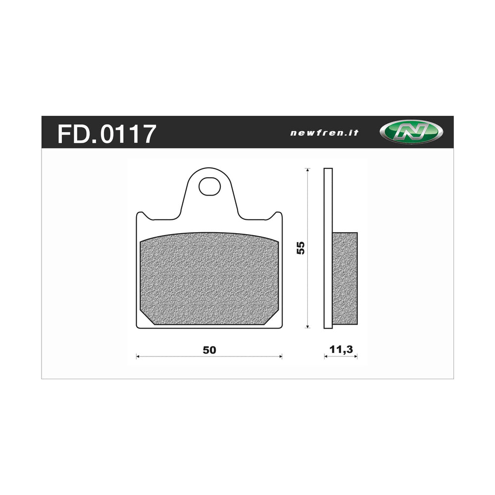 New NEWFREN Rear Brake Pad - Touring Organic For HONDA VF1000R 1-FD0117-BT