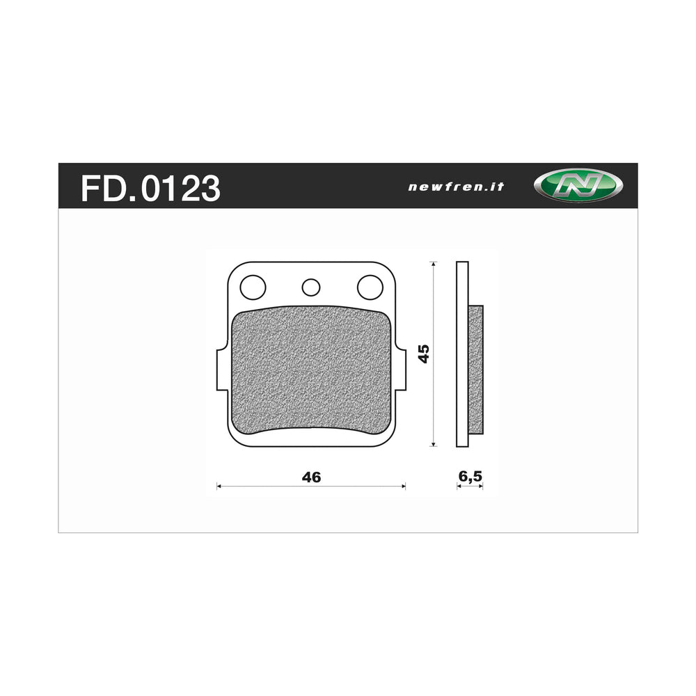 New NEWFREN Dirt Organic Brake Pad - Front For HONDA TRX250X 1-FD0123-BD