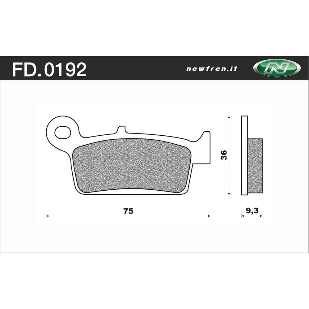 New NEWFREN Rear Brake Pad - Touring Organic For HONDA SL250, SL230 1-FD0192-BT