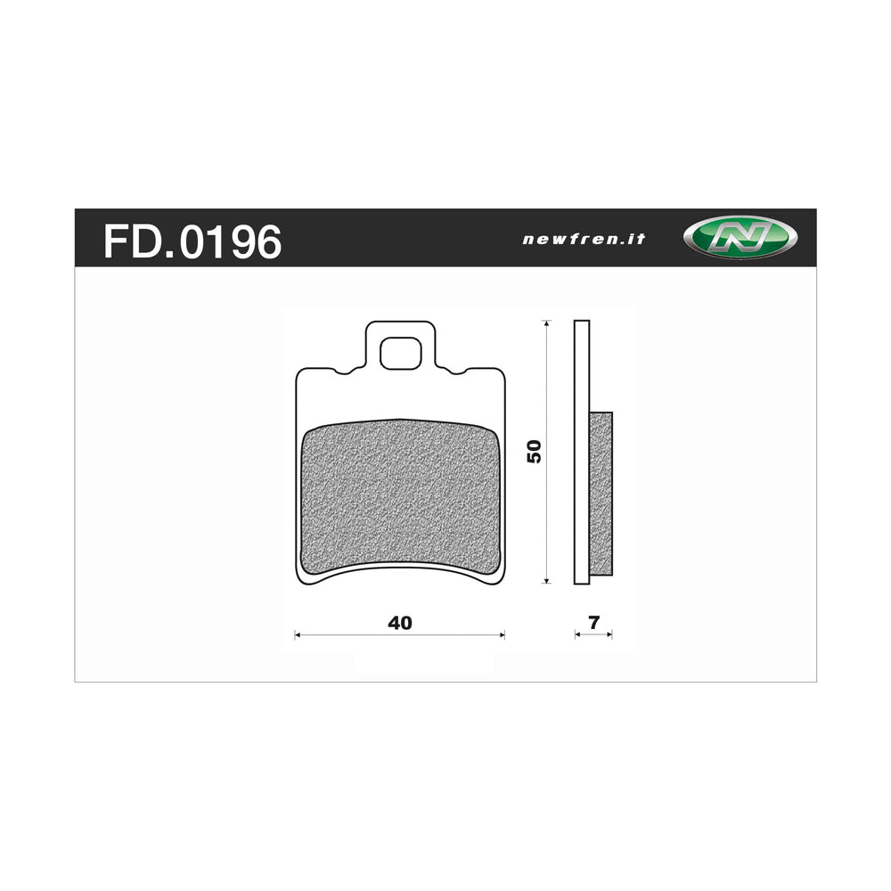 New NEWFREN Brake Pad - Front Scotter Organic For GILERA, MALAGUTI 1-FD0196-BE