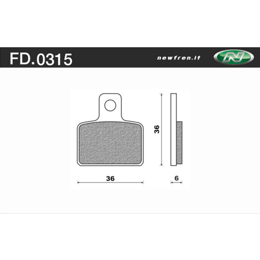 New NEWFREN Dirt Organic Brake Pad - Front For GAS-GAS MC 65 1-FD0315-BD