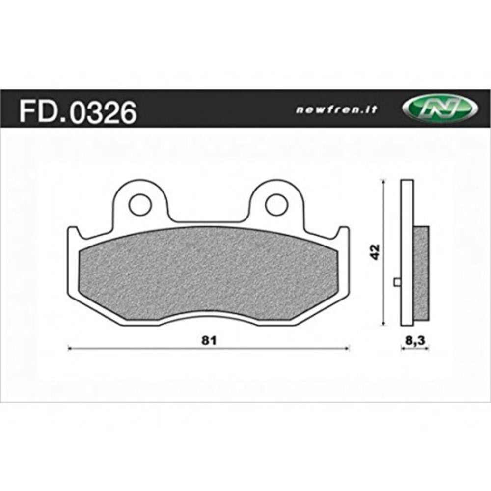 New NEWFREN Rear Brake Pad - Scooter Elite Organic For SUZUKI 1-FD0326-BE
