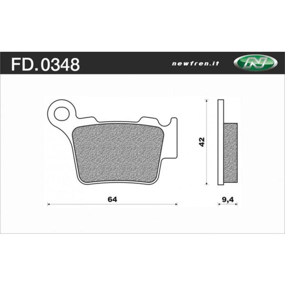 New NEWFREN Rear Brake Pad -Off Road Dirt Race Sintered 1-FD0348-X01