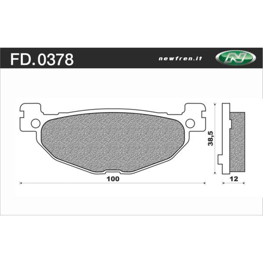 New NEWFREN Rear Brake Pad - Scooter Elite Organic For YAMAHA 1-FD0378-BE