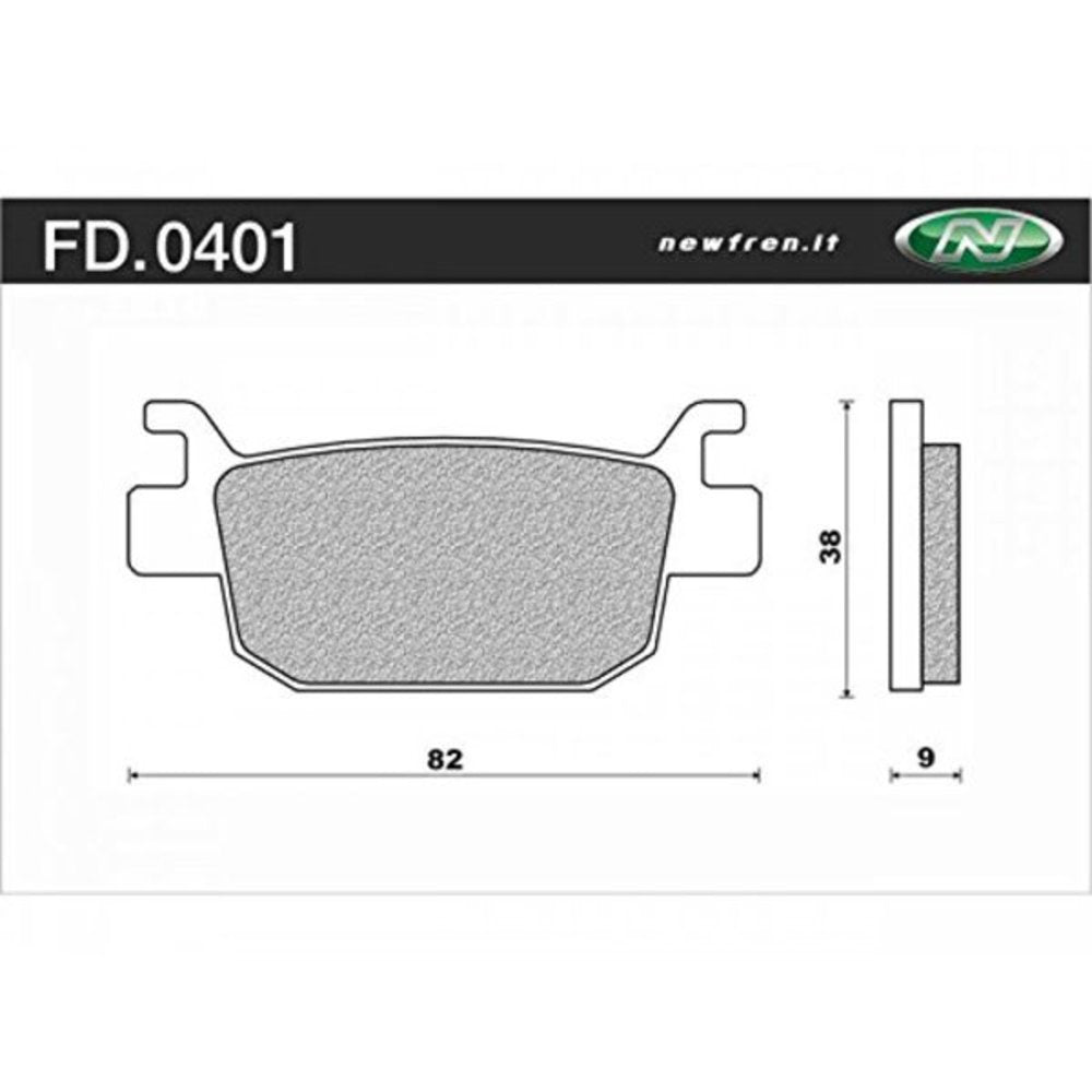 New NEWFREN Rear Brake Pad - Scooter Elite Organic For HONDA 1-FD0401-BE