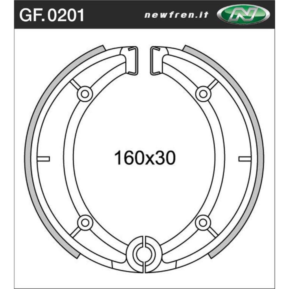 New NEWFREN Rear Brake shoe For DUCATI 250 DESMO, 350 DESMO 1-GF0201