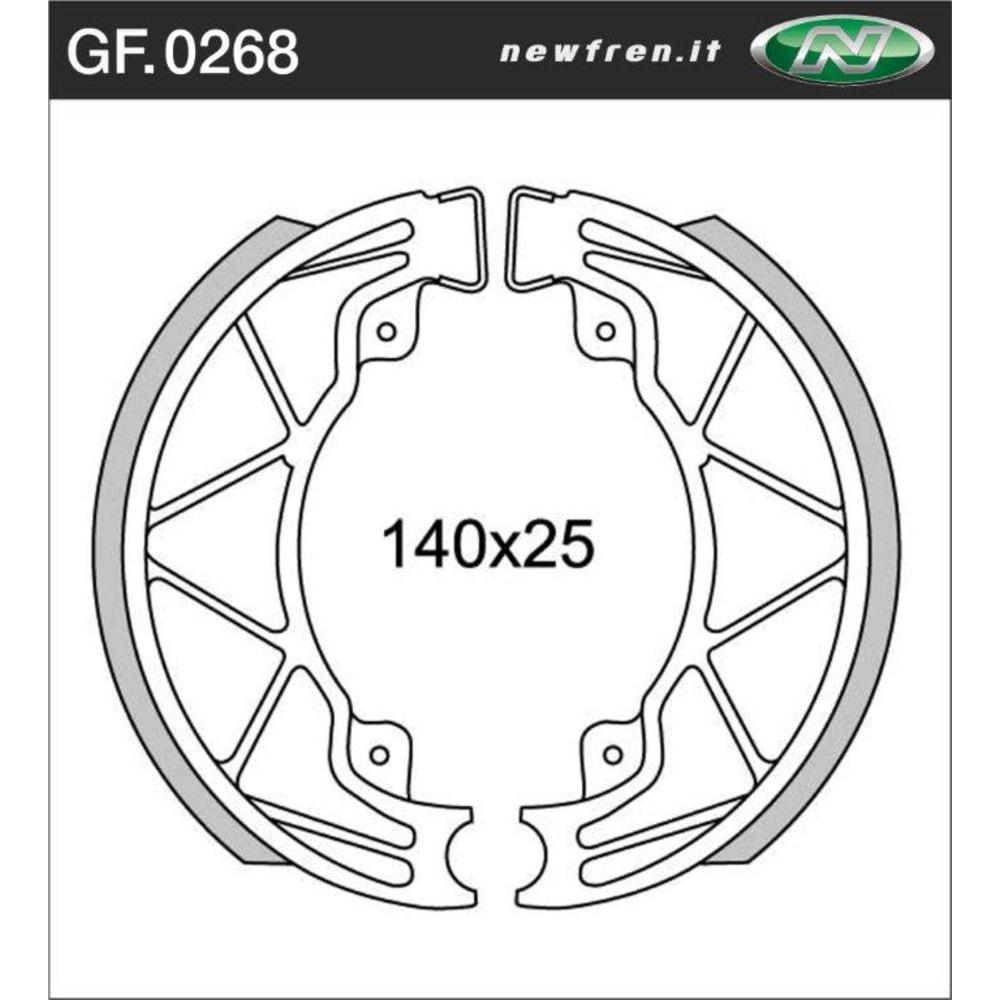 New NEWFREN Rear Brake shoe For ITALJET 125 TORPEDO, 150 JETSET 1-GF0268