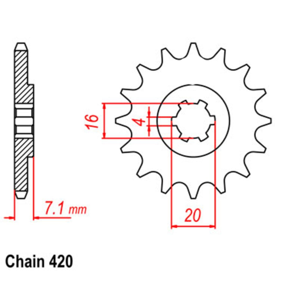 New SUPERSPROX 12T Sprocket - Front For SUZUKI RM80 10-047-12