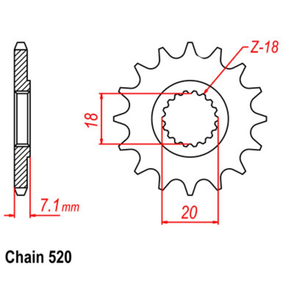 New SUPERSPROX 12T Sprocket - Front For SUZUKI 10-141-12