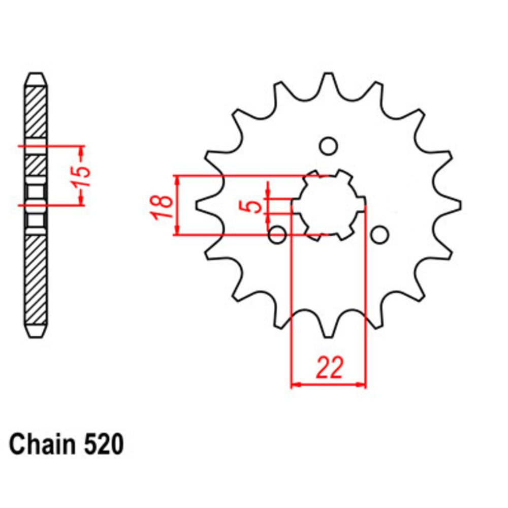 New SUPERSPROX 12T Sprocket - Front For KAWASAKI, SUZUKI 10-223-12