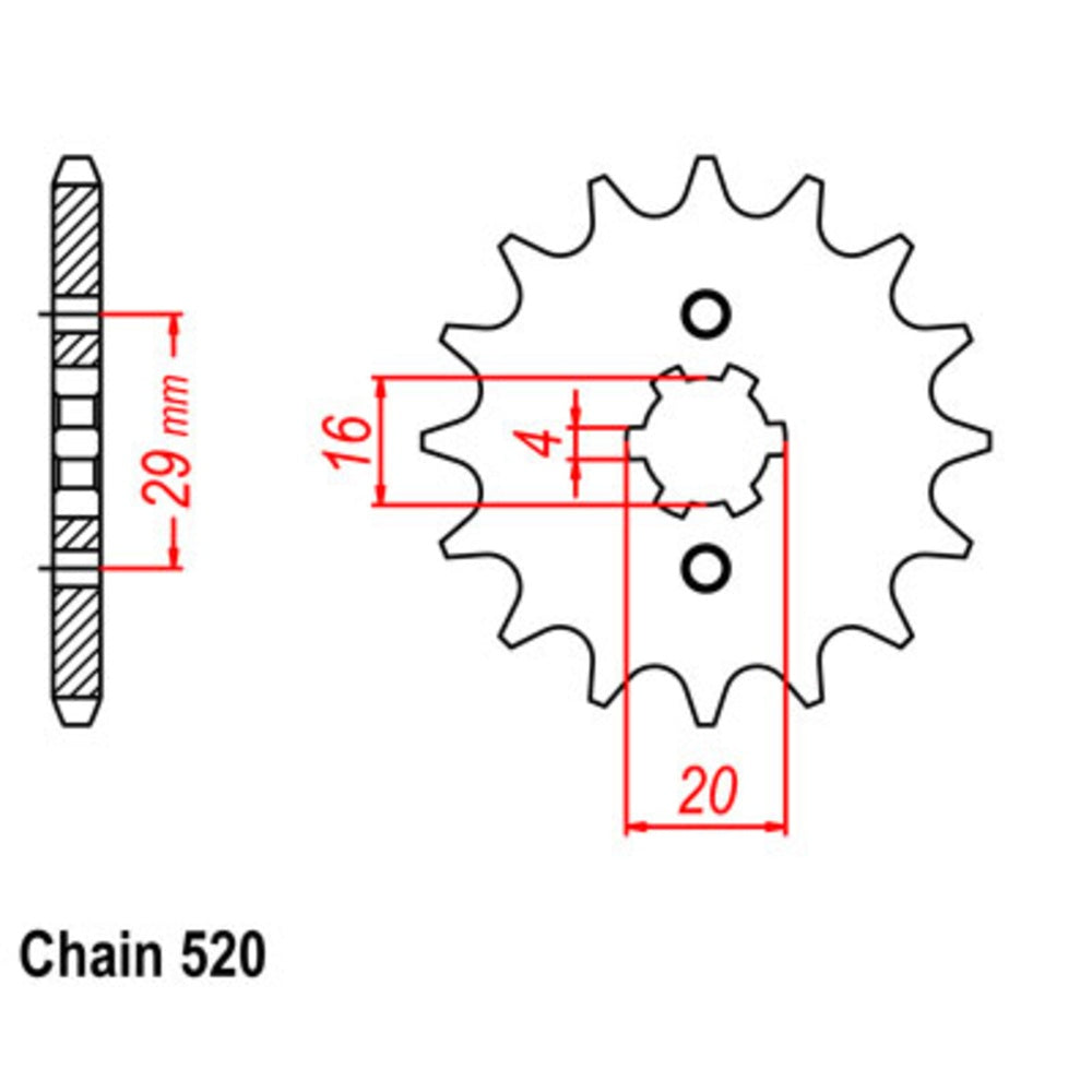 New SUPERSPROX 11T Sprocket - Front For SUZUKI, YAMAHA 10-290-11