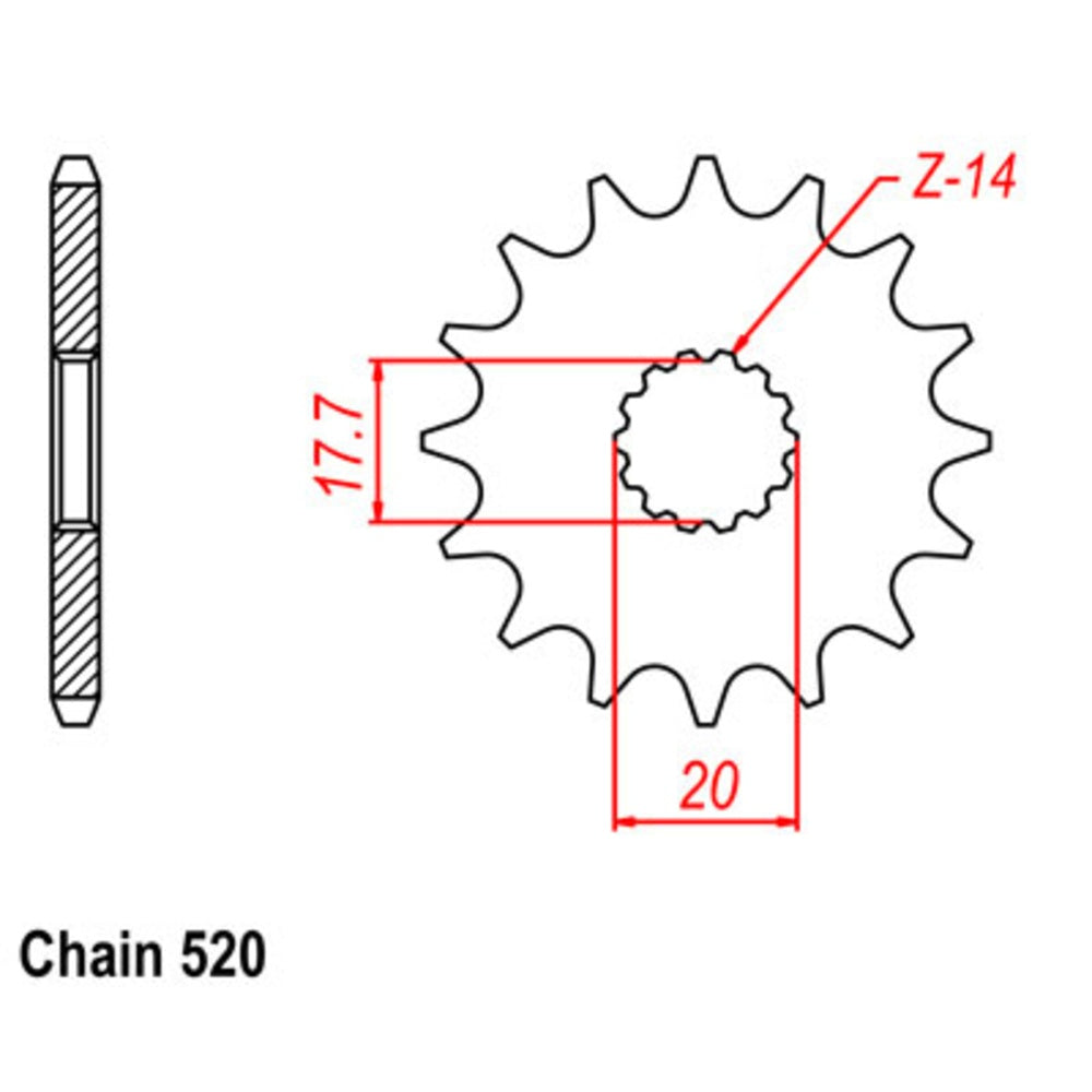 New SUPERSPROX 12T Sprocket - Front For GAS-GAS, YAMAHA 10-2HG-12