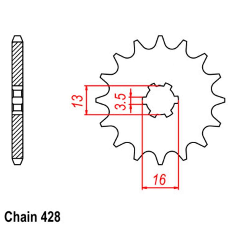 New SUPERSPROX 12T Sprocket - Front For KAWASAKI, SUZUKI 10-2J5-12