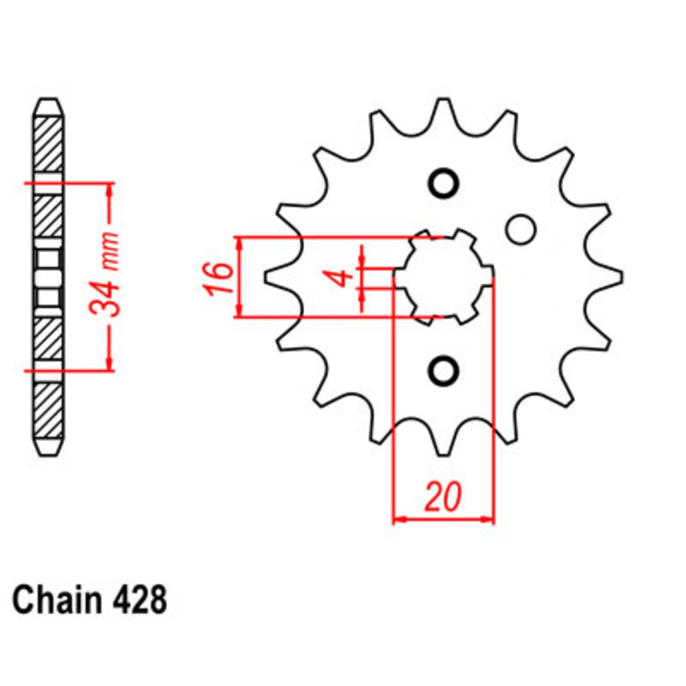 New SUPERSPROX 11T Sprocket - Front For HONDA, SUZUKI, YAMAHA 10-459-11