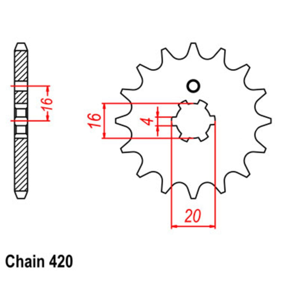 New SUPERSPROX 12T Sprocket - Front For KAWASAKI, SUZUKI, YAMAHA 10-517-12