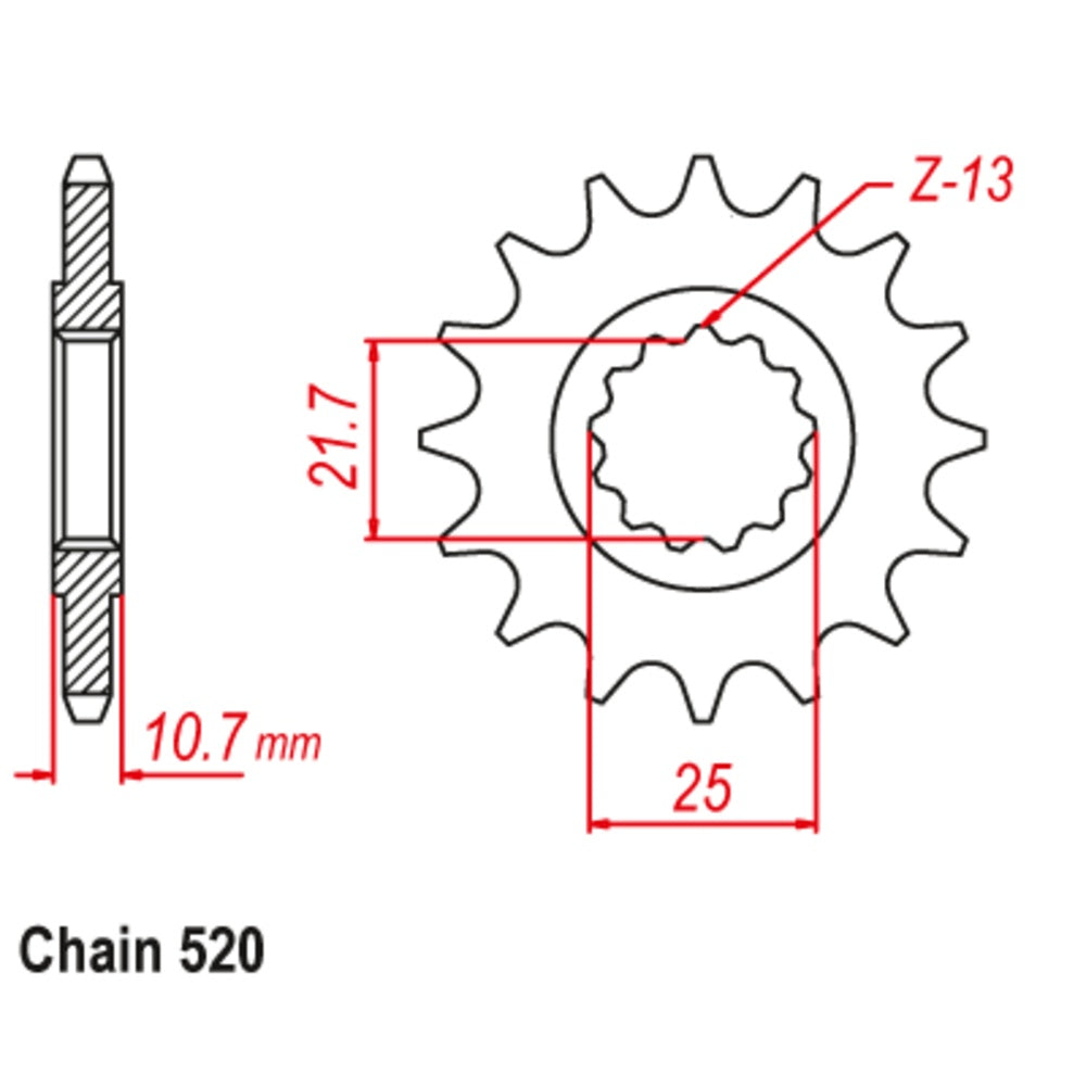 New SUPERSPROX 15T Sprocket - Front For YAMAHA XJ6N, FZ6R, XJ6S 10-595-15