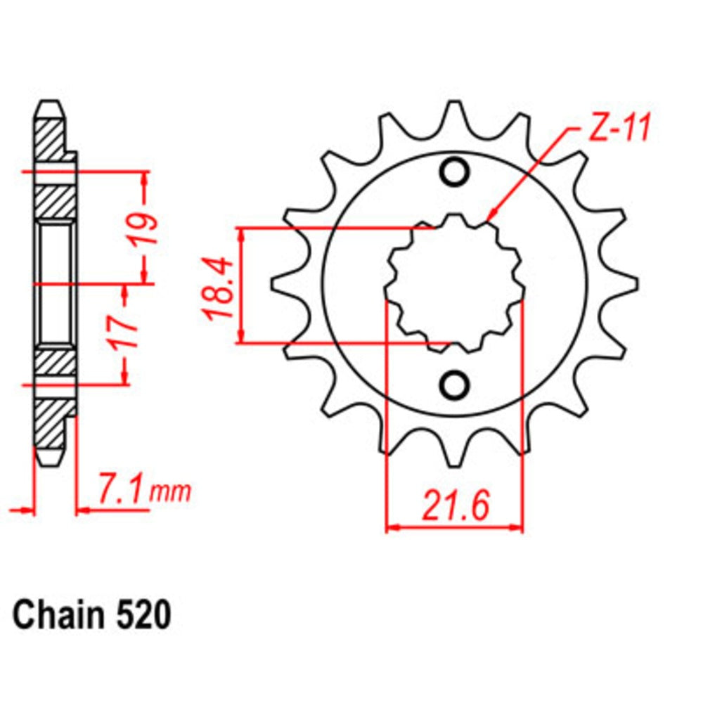 New SUPERSPROX 12T Sprocket - Front For HONDA 10-KCZ-12