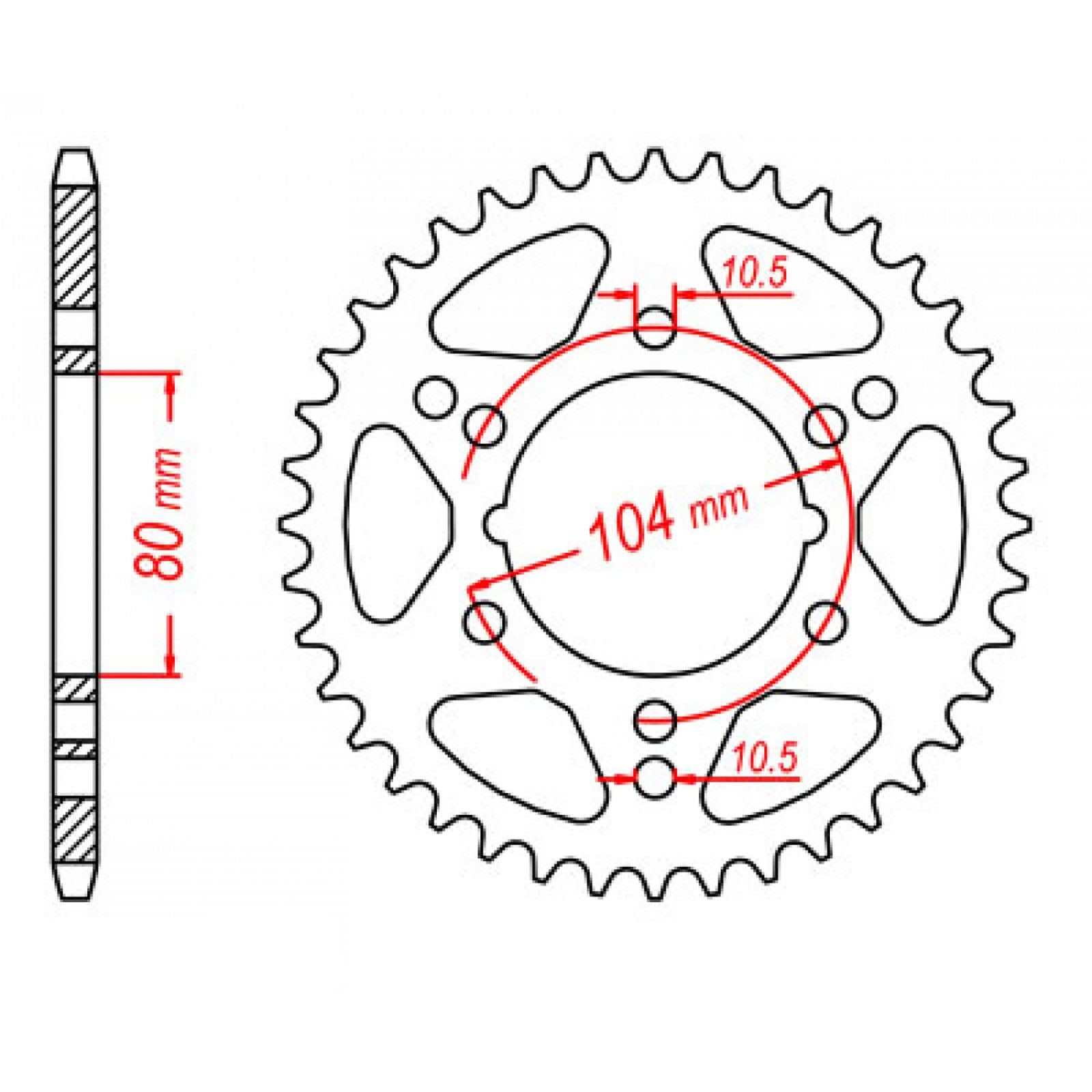 New MTX SPROCKET REAR 1478 34T #520 11-1478-34