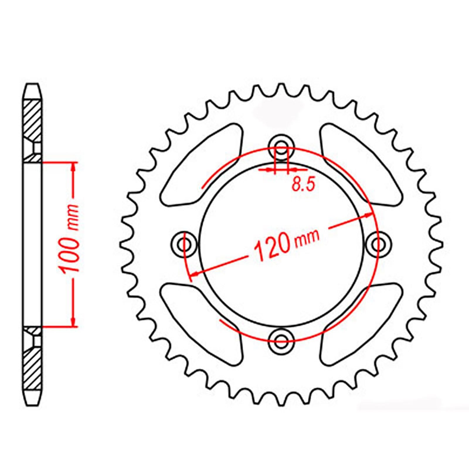 New MTX SPROCKET REAR 798 51T #428 11-209-51