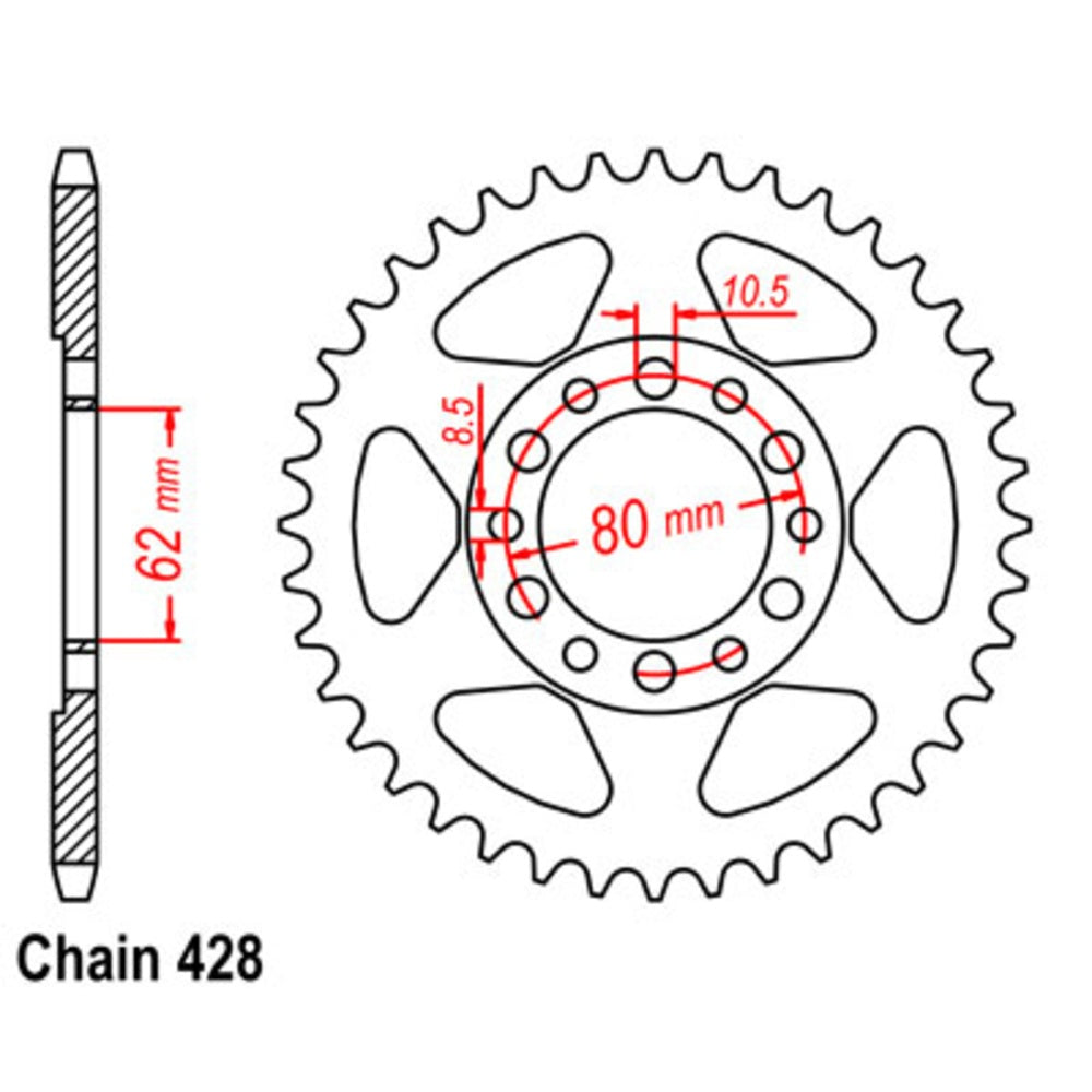 New SUPERSPROX 40T Sprocket Steel - Rear For YAMAHA 11-248-40