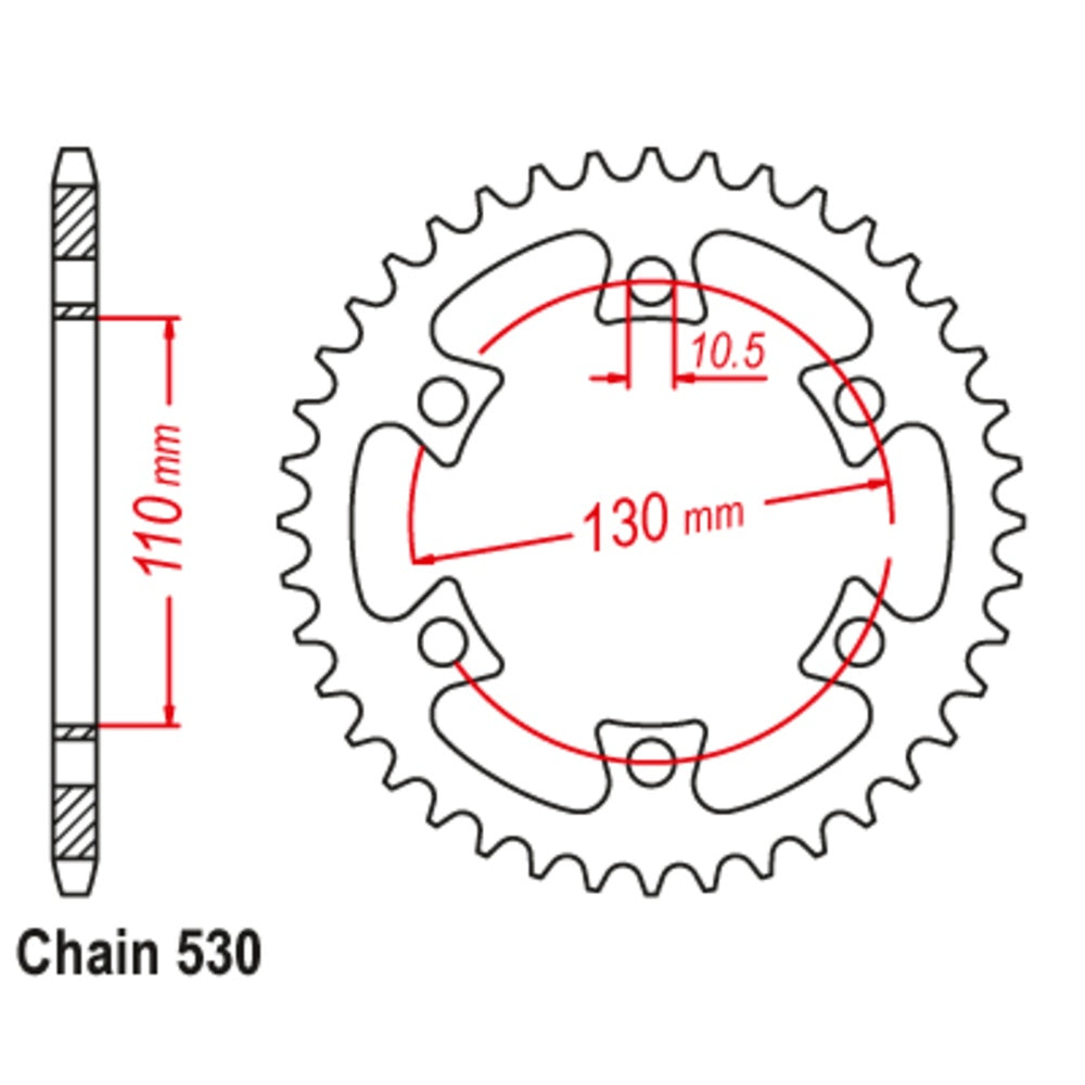 New MTX 40T Sprocket Steel - Rear For CAN-AM DS650 11-421-40