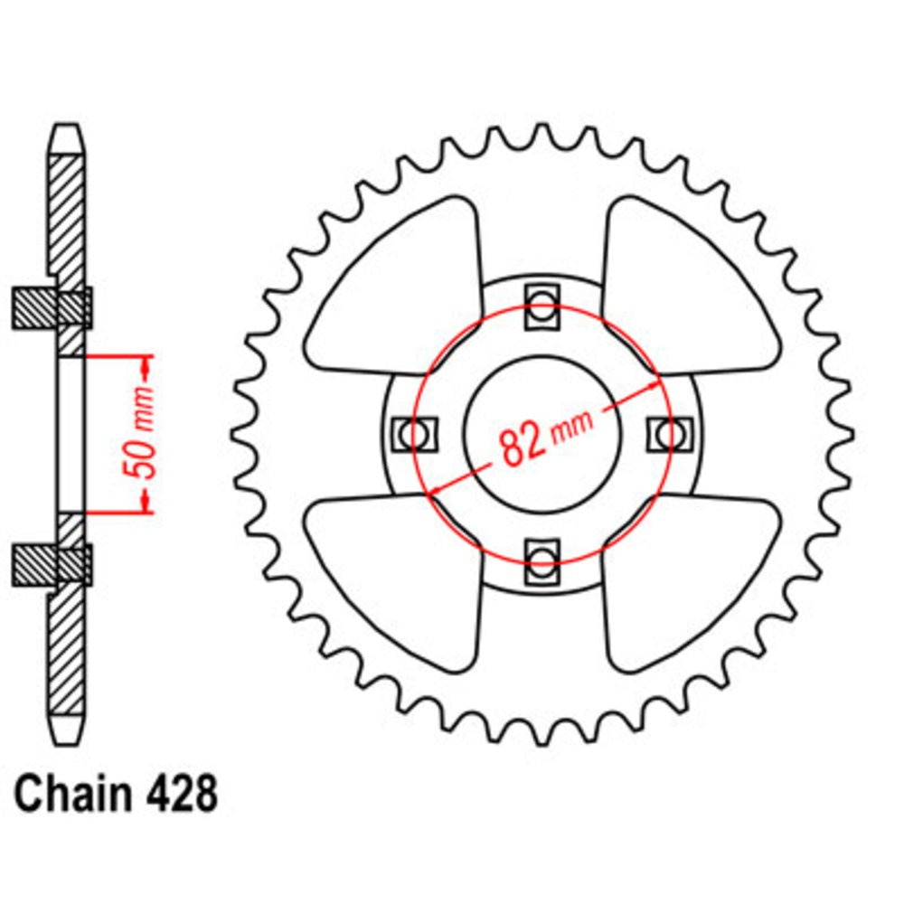 New SUPERSPROX 42T Sprocket Steel - Rear For HONDA 11-459-42