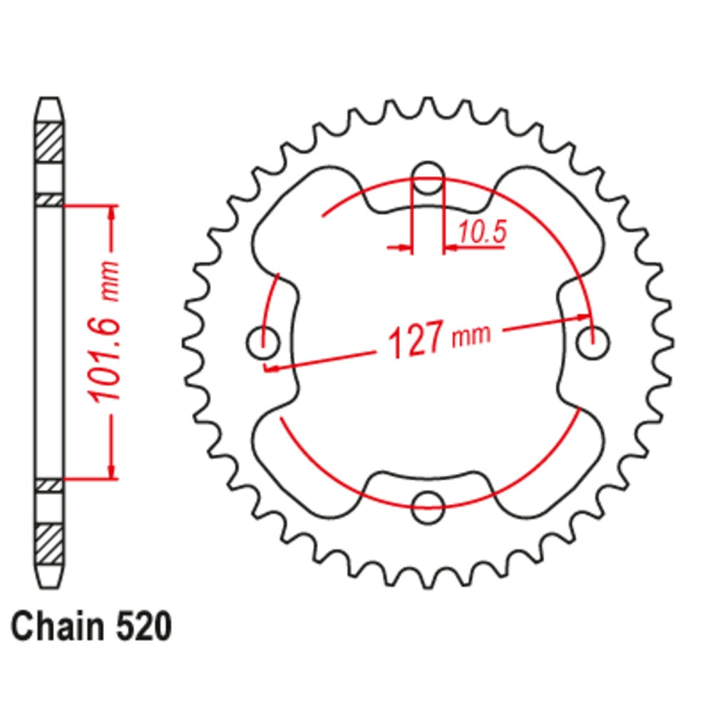 New SUPERSPROX 38T Sprocket Steel - Rear For POLARIS 11-480-38