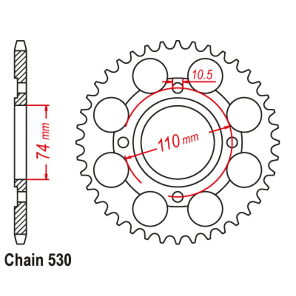 New SUPERSPROX 41T Sprocket Steel - Rear For YAMAHA RD250, RD250 LC 11-4L1-41