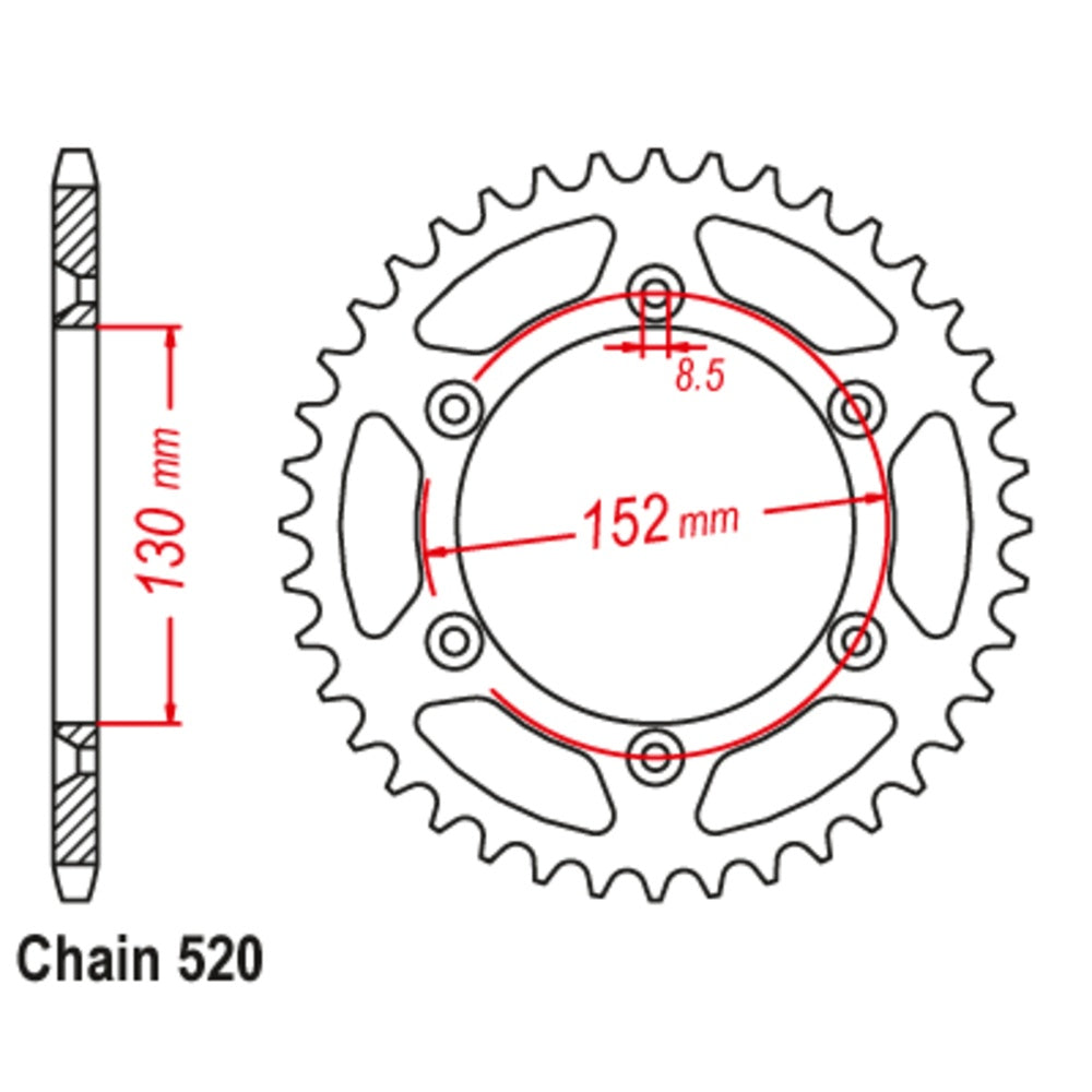 New SUPERSPROX 46T Sprocket Steel - Rear For APRILIA SXV450, SXV550 11-706-46