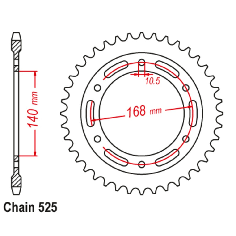 New SUPERSPROX 42T Sprocket Steel - Rear For BMW 11-BM3-42