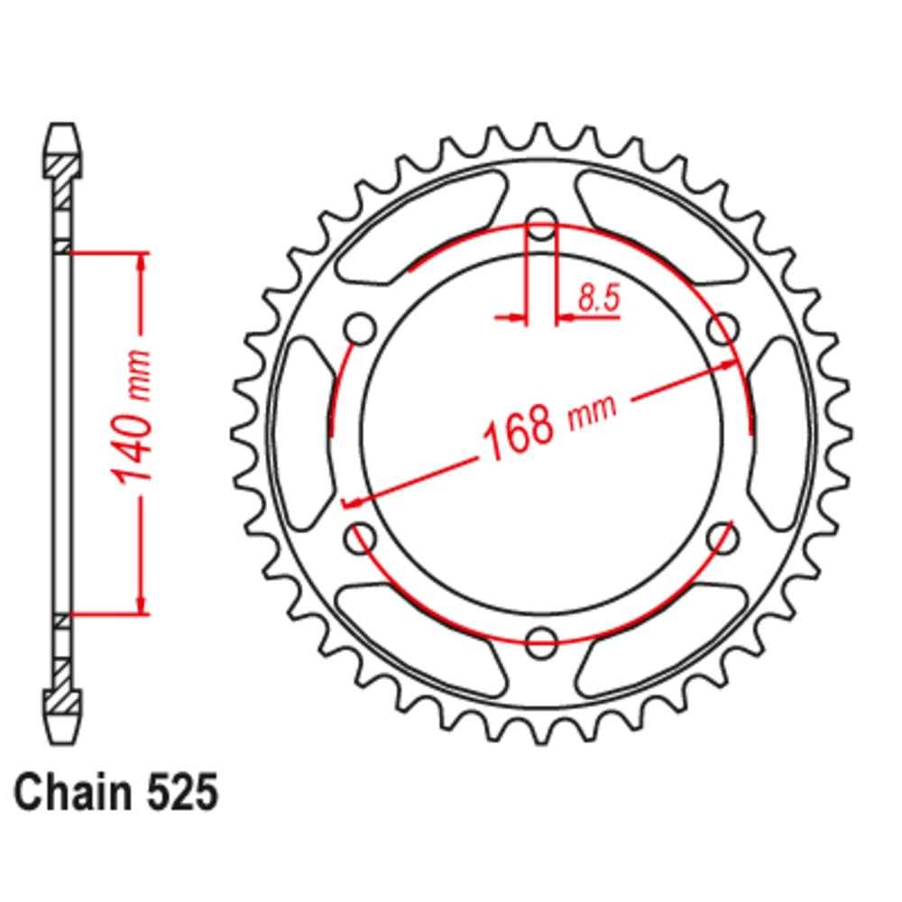 New SUPERSPROX 41T Sprocket Steel - Rear For BMW 11-BM6-41