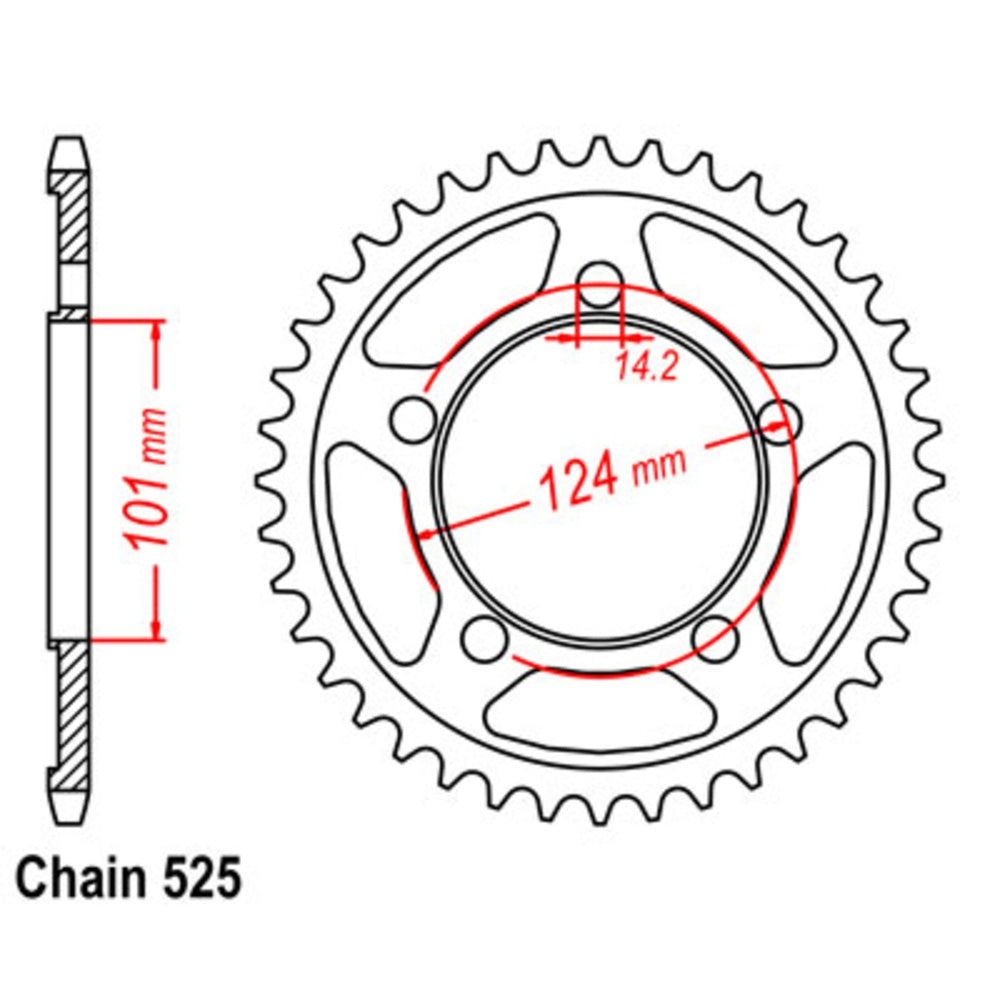 New SUPERSPROX 37T Sprocket Steel - Rear For KTM 11-KM7-37