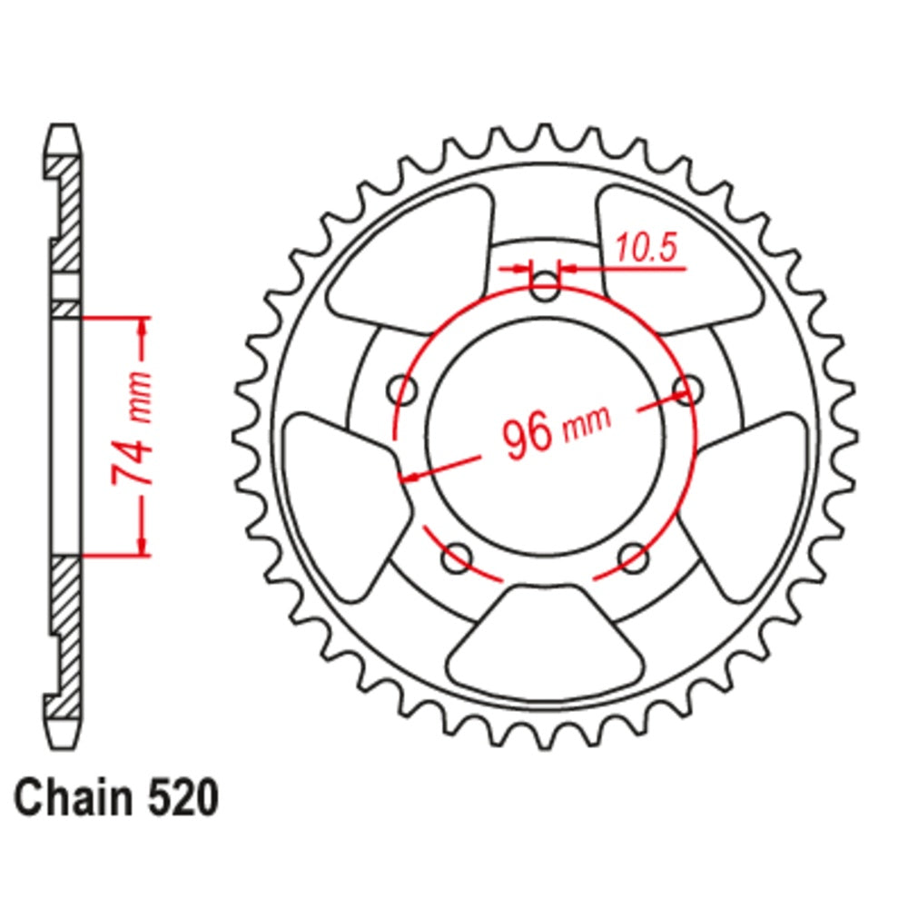 New SUPERSPROX 41T Sprocket Steel - Rear For HONDA NSR250 MC18 11-KV3-41