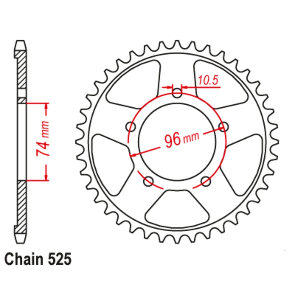 New SUPERSPROX 40T Sprocket Steel - Rear For HONDA CBR400RR NC23 11-KY2-40