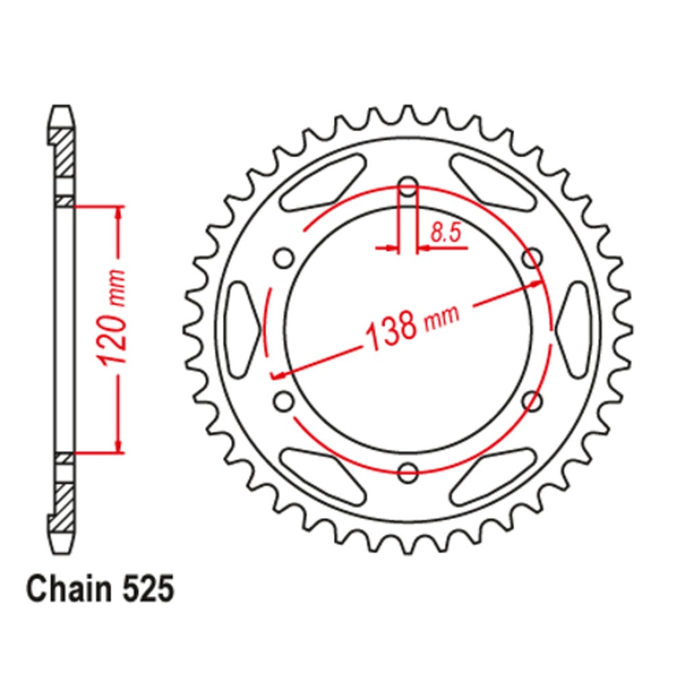 New SUPERSPROX 40T Sprocket Steel - Rear For HONDA 11-MR7-40