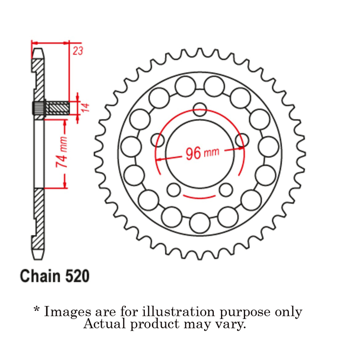 New SUPERSPROX 40T Sprocket Steel - Rear For HONDA NSR250 MC21 11-NSR-40