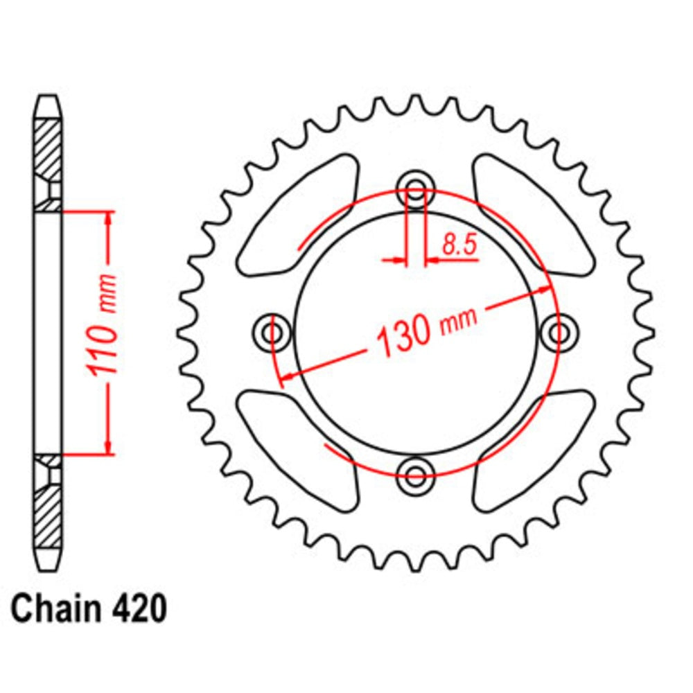 SUPERSPROX Rear Sprocket Stealth Composite High Performance For HONDA 11S-4GC-54