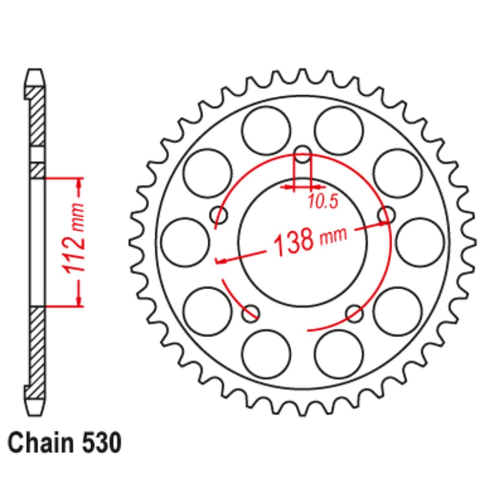 SUPERSPROX Rear Sprocket Stealth Composite For YAMAHA 11S-5EB-48