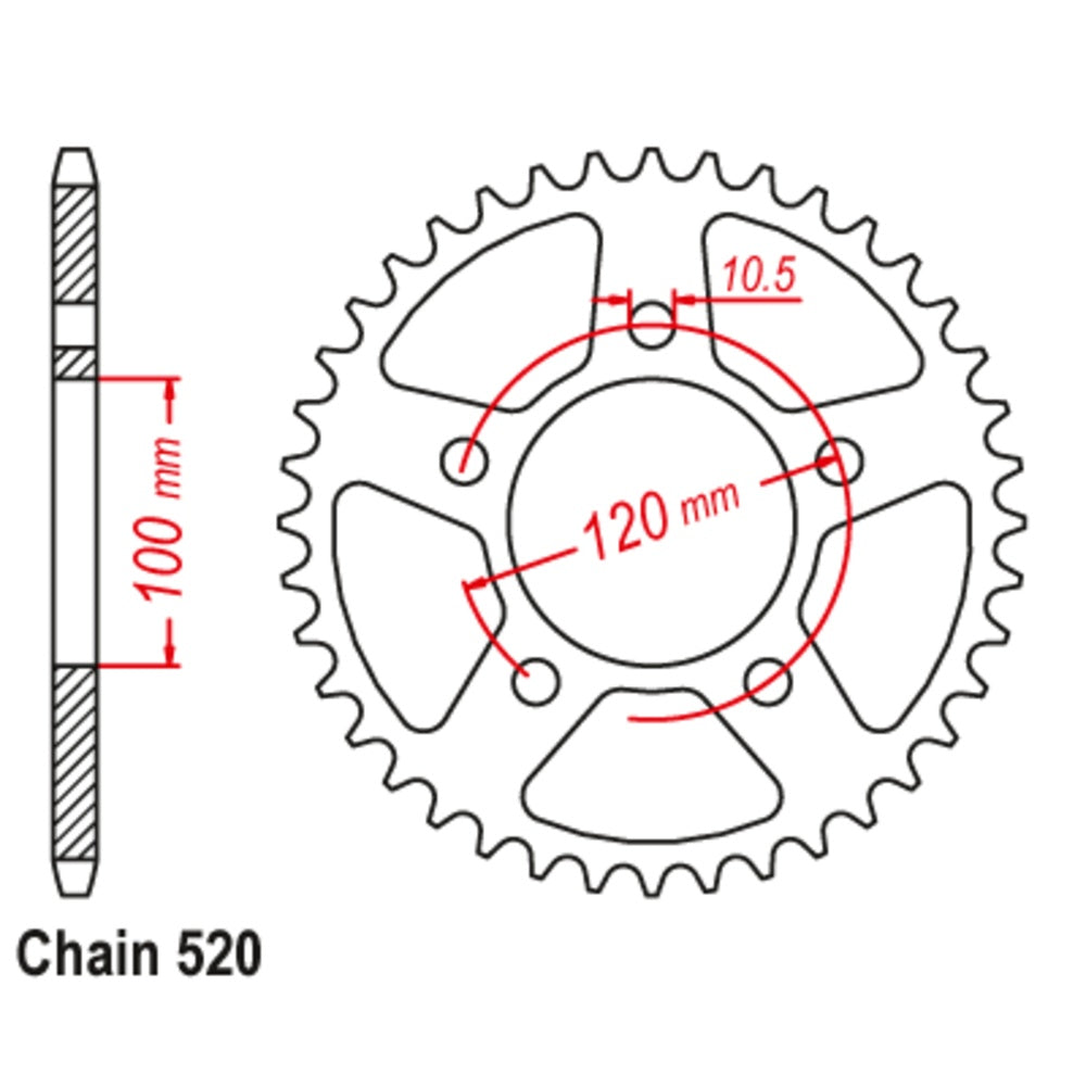 SUPERSPROX Rear Sprocket Stealth Composite For APRILIA 11S-703-47