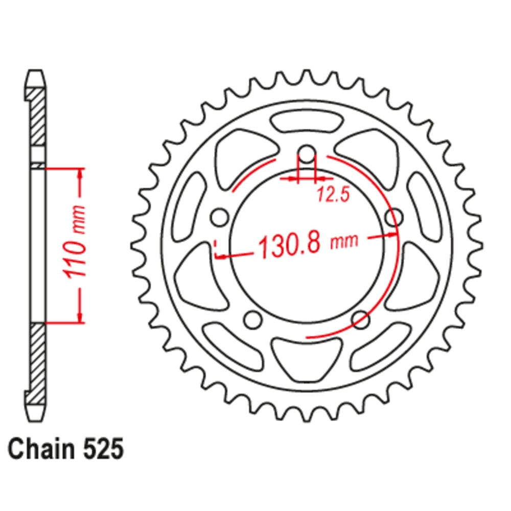 SUPERSPROX Rear Sprocket Stealth Composite High Performance For BMW 11S-BM7-42BK