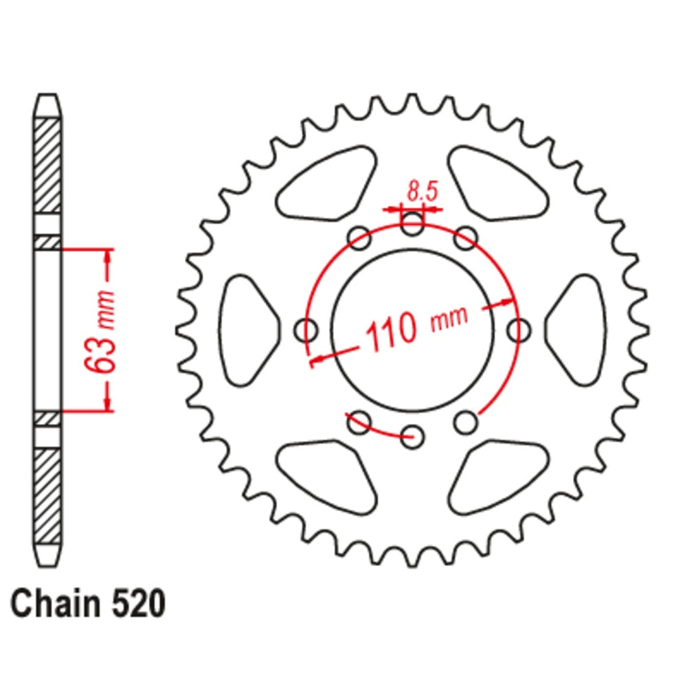 New SUPERSPROX Rear Sprocket Stealth Composite High Performance 11S-KM9-45OG