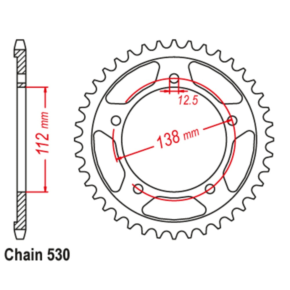 SUPERSPROX Rear Sprocket Stealth Composite High Performance For HONDA 11S-MW0-42