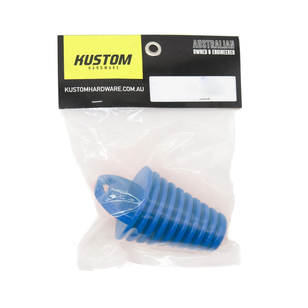 New KUSTOM HARDWARE Exhaust Plug Rubber Blue - 55mm 17-EPR03-55