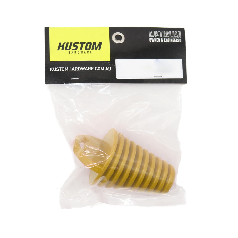 New KUSTOM HARDWARE Extreme Racing Exhaust Plug Rubber Yellow - 55mm 17-EPR05-55
