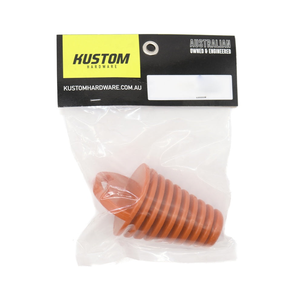 New KUSTOM HARDWARE Racing Exhaust Plug Rubber Orange- 55mm 17-EPR07-55