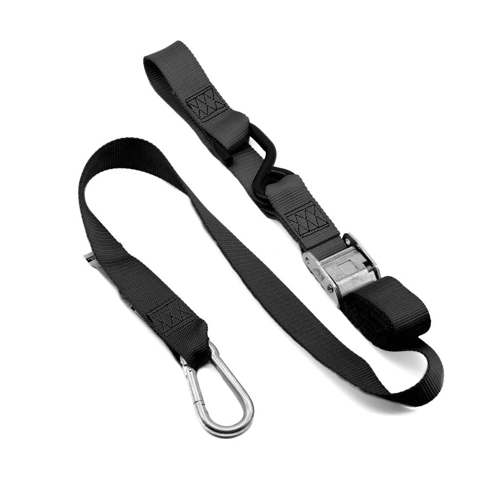 New KUSTOM MX Tie Down 38mm Snap Hook - Black/Black Loop 20-TD4-BB
