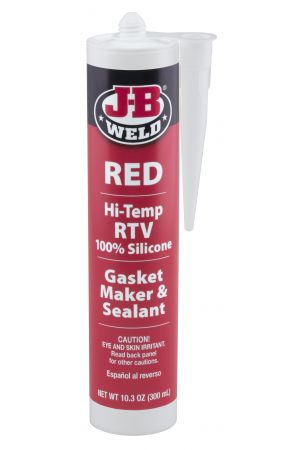 J-B WELD Hi Temp Red Gasket Maker & Sealant RTV Silicone Cartridge 300ml 31914