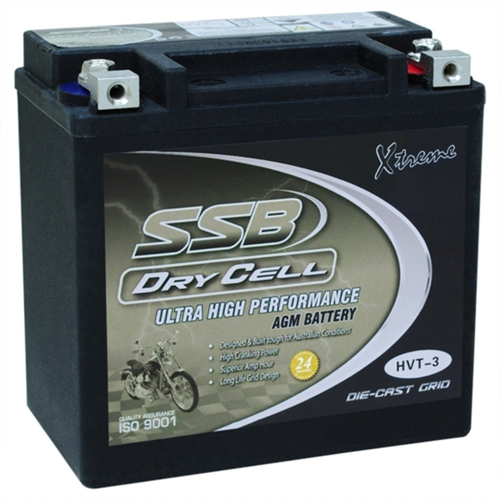 New SSB 12 Volt Dry Fit High Performance Heavy Duty AGM Batterie 4-HVT-3