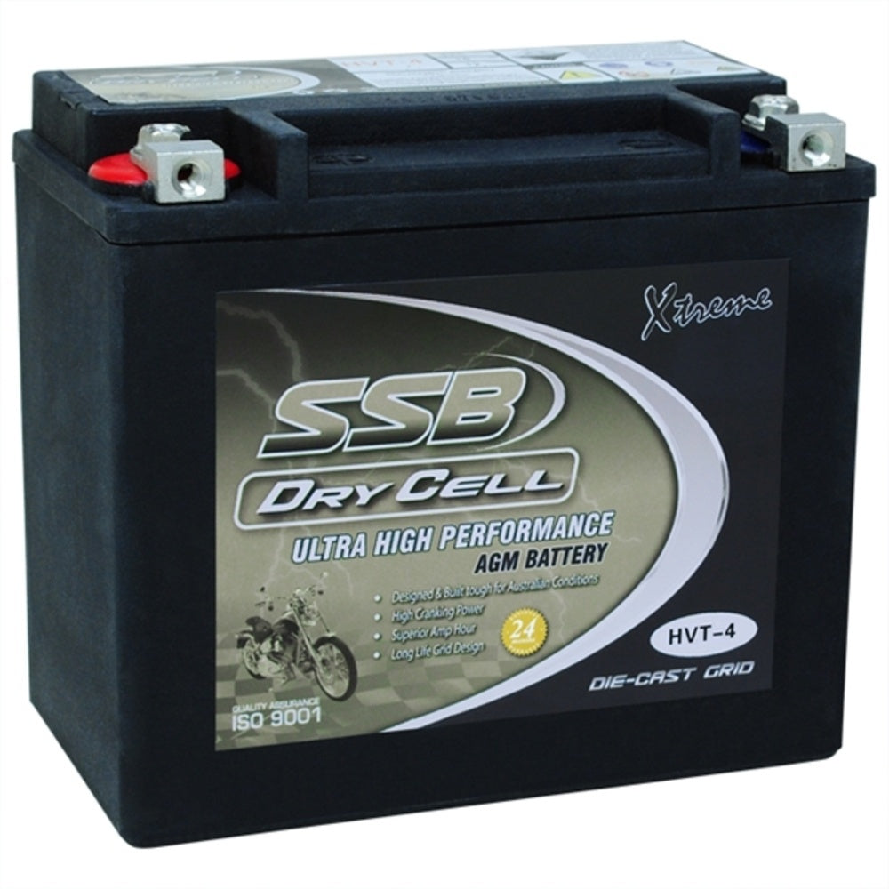 New SSB 12 Volt Dry Fit High Performance Heavy Duty AGM Batterie 4-HVT-4